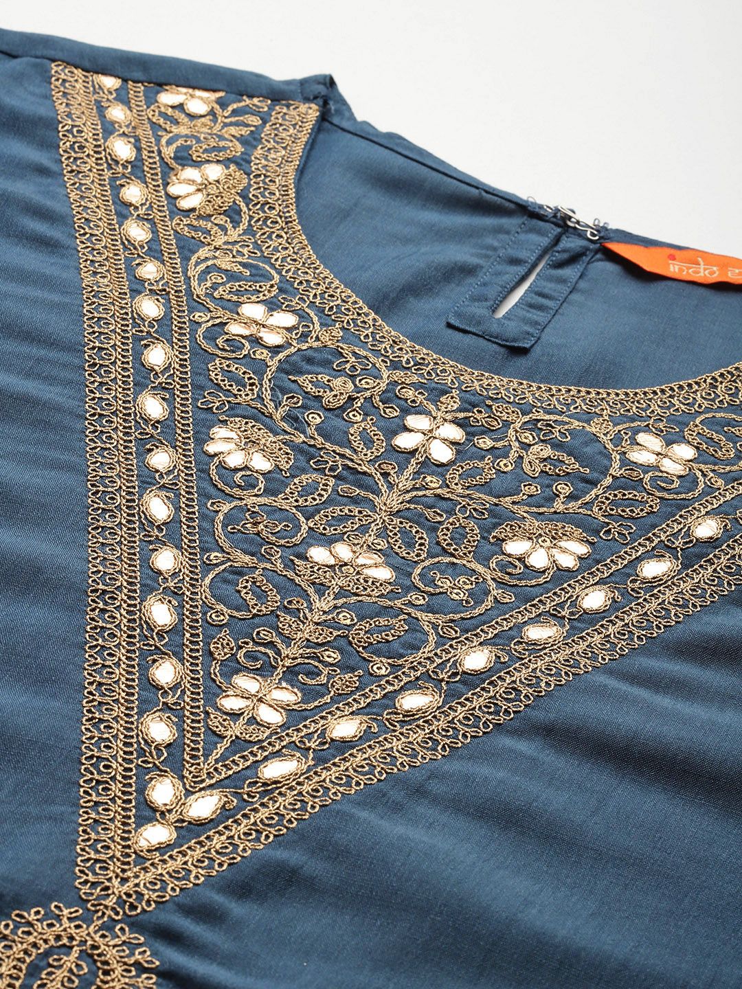 Bandhani Yoke Design Gotta Patti Kurta With Trousers & Dupatta