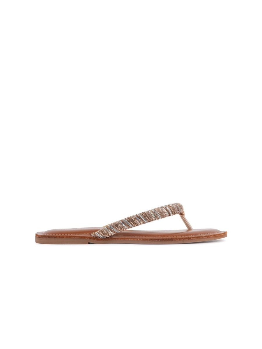 Dhiyona AK Embellished Open Toe Flats