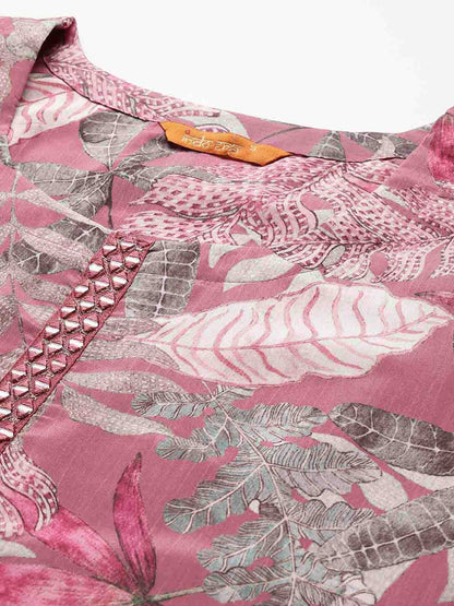 Dhiyona IE Floral Printed Kurta with Trousers & Dupatta