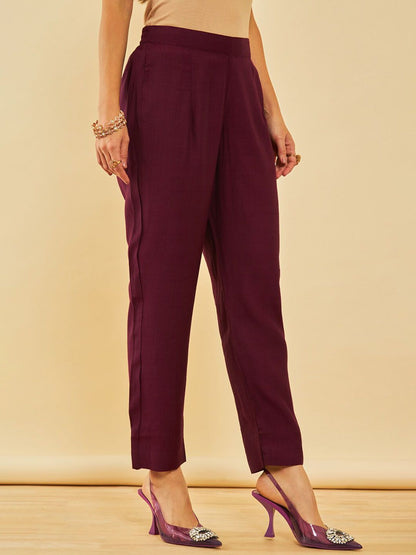 Dhiyona SO Women's Floral Regular Zardozi Kurta with Trousers