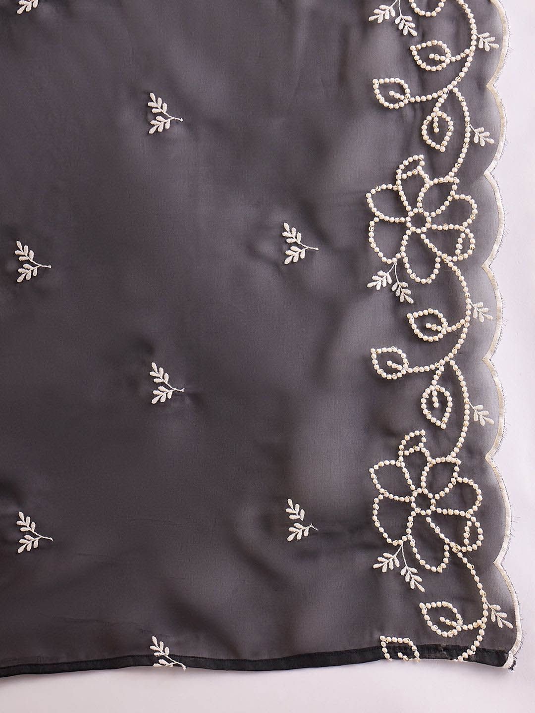 Women Floral Embroidered Regular Thread Work Kurta with Trousers & With Dupatta