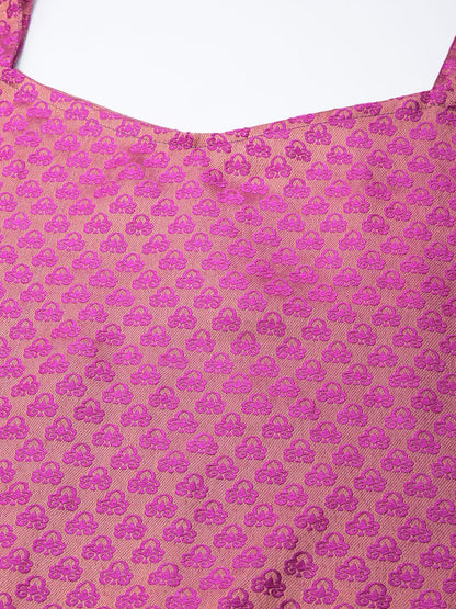 Dhiyona VA Women's Fuchsia Kurta with Trousers & With Dupatta