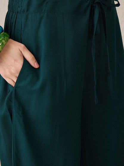 Dhiyona IE Printed Three-Quarter Sleeves Tunic With Palazzo