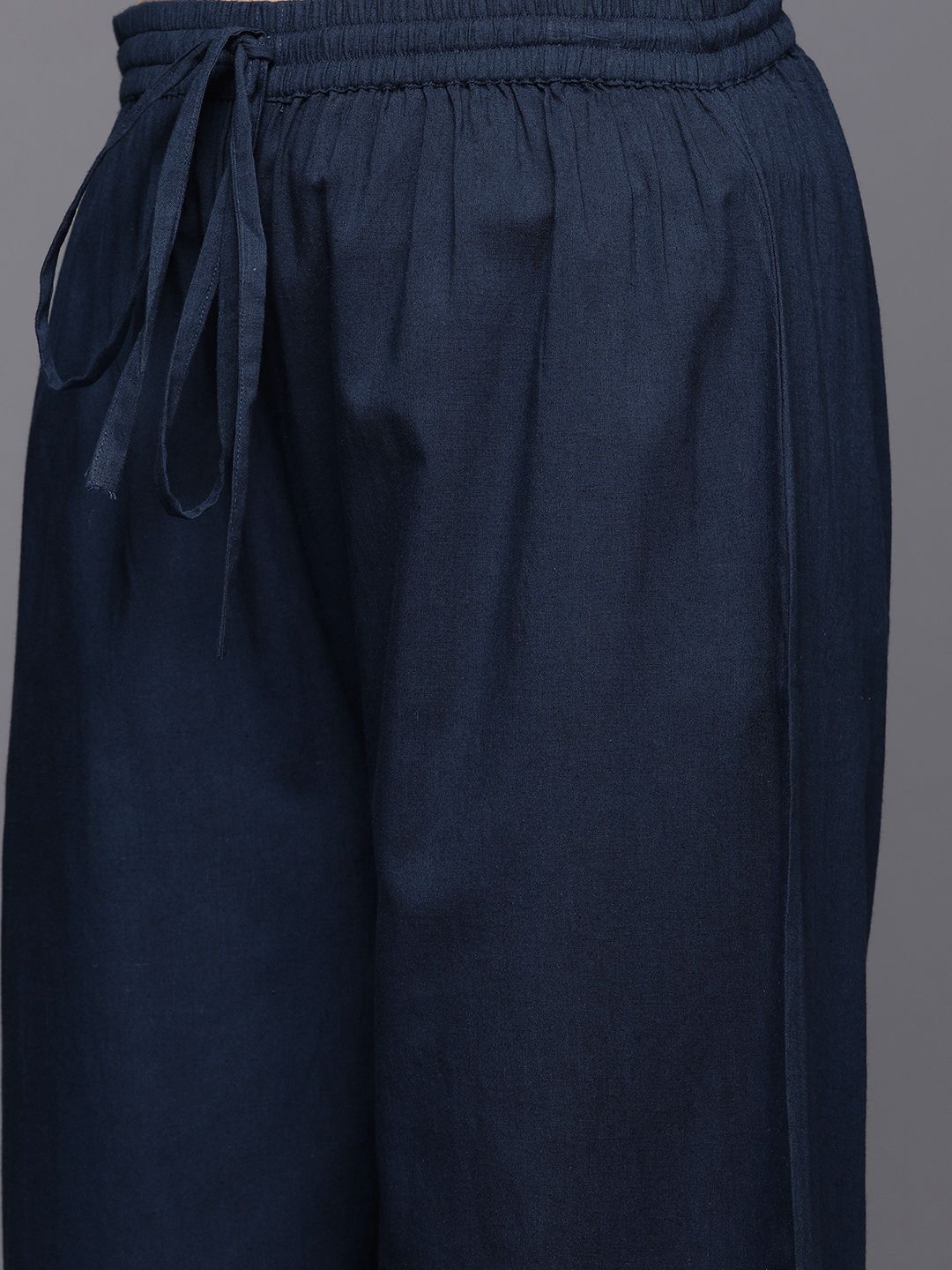 Dhiyona VA Women's Dyed Pure Cotton Kurta With Palazzos & With Dupatta
