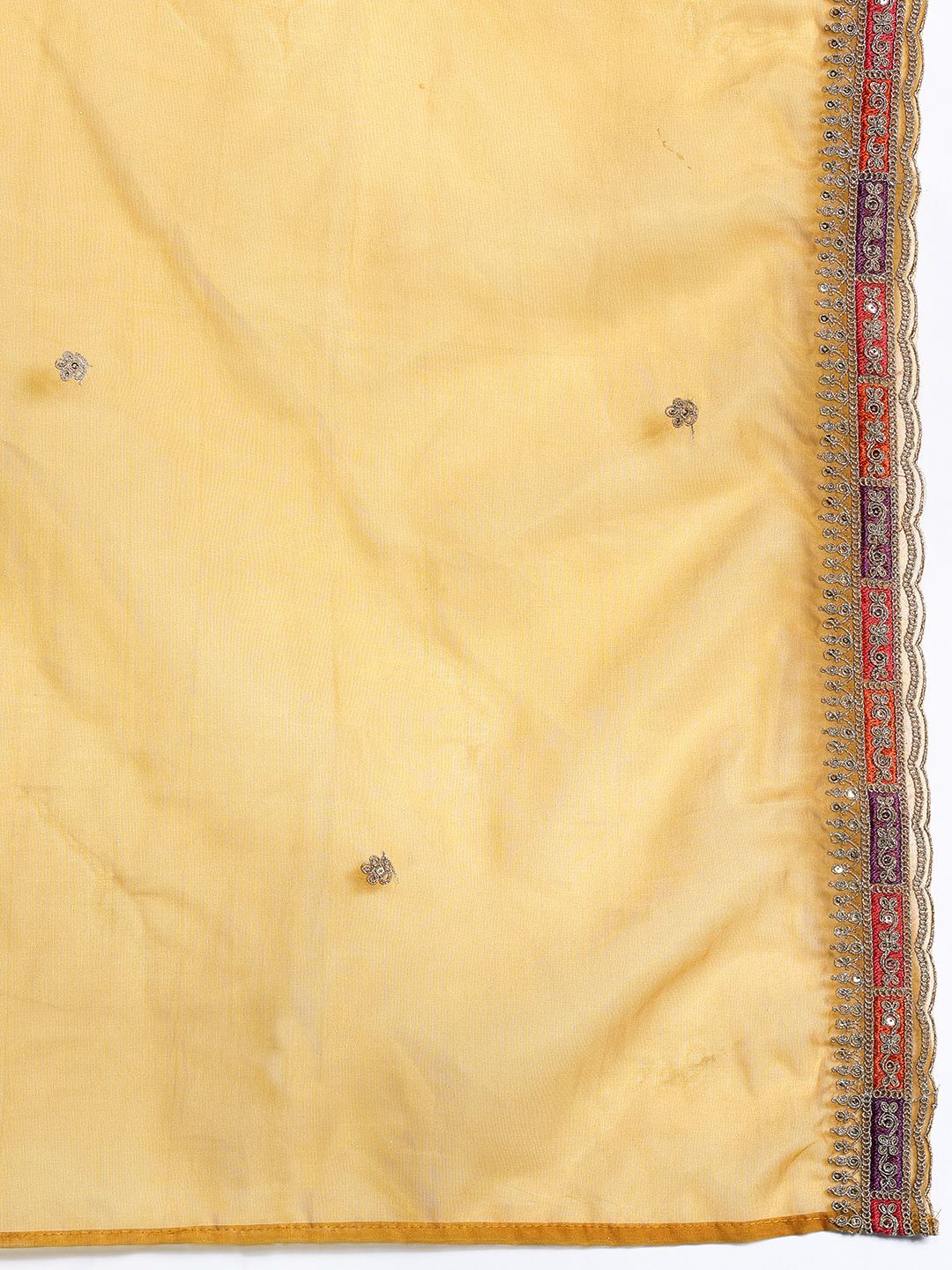 Ethnic Motifs Embroidered Sequinned Kurta with Trousers & With Dupatta