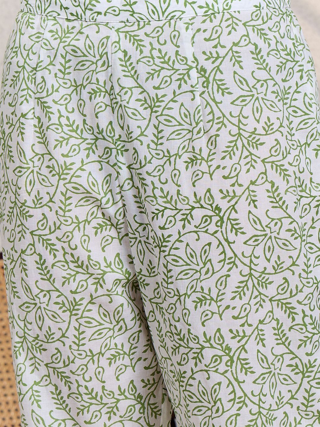 Women Ethnic Motifs Printed Regular Pure Cotton Kurta with Trousers & With Dupatta