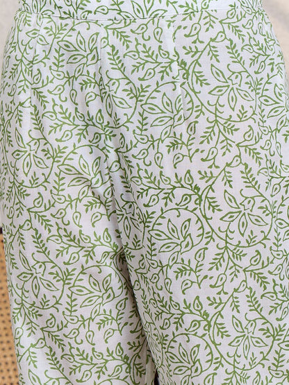 Women Ethnic Motifs Printed Regular Pure Cotton Kurta with Trousers & With Dupatta