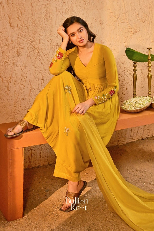 Dhiyona BN Haritaara Kurta Set (Dress) in Yellow