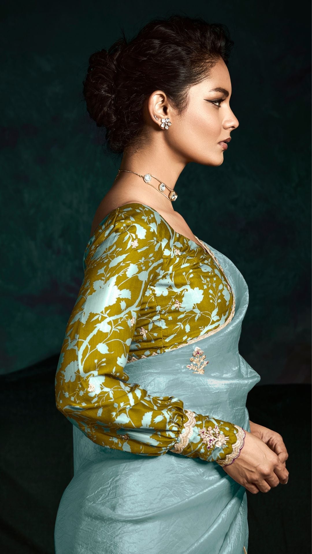 Dhiyona KM Women Sky Blue Designer Organza Saree: Effortless Elegance For Every Occasion
