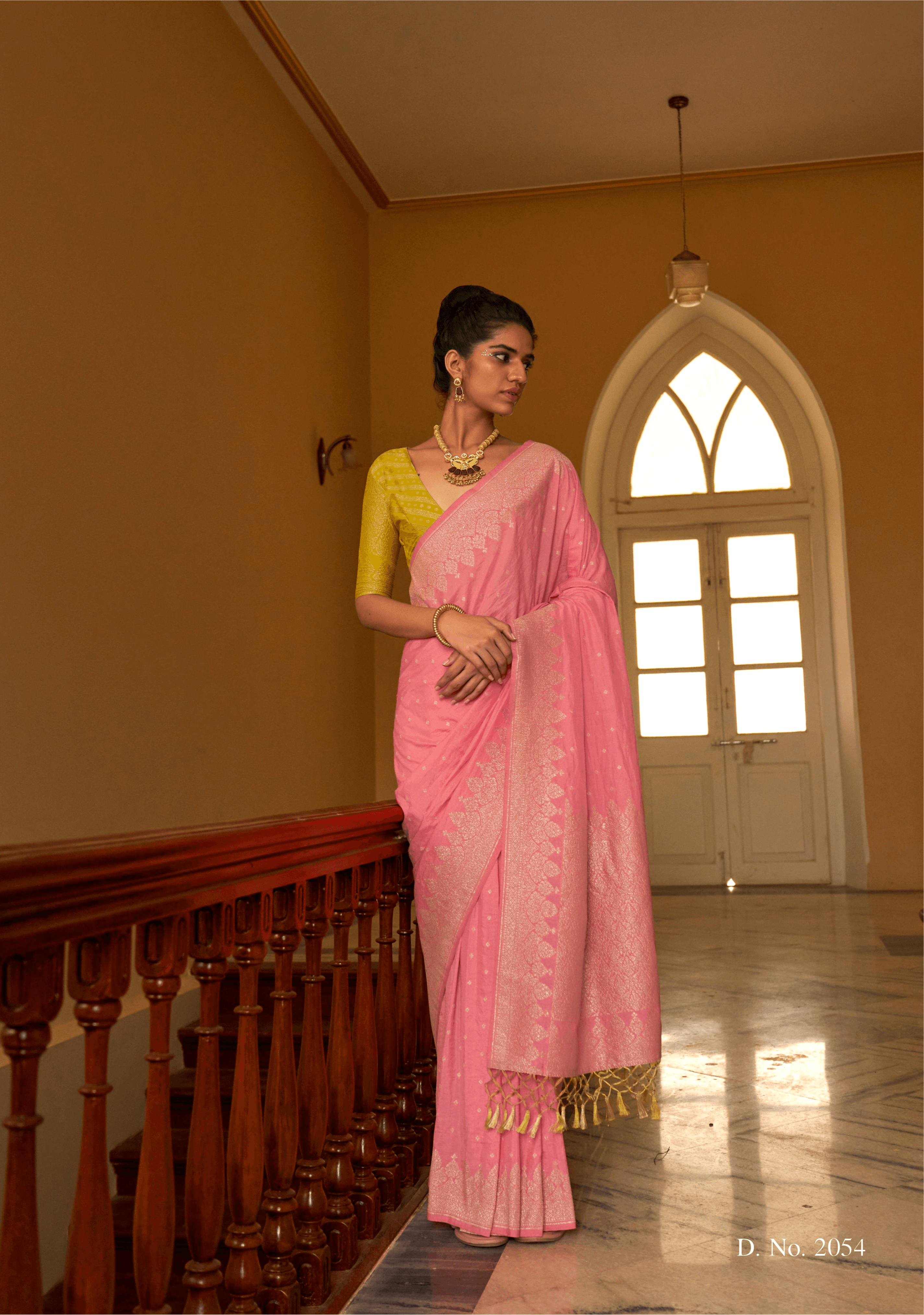 Dhiyona KM Women Pink Nylon Silk Saree-Timeless Elegance