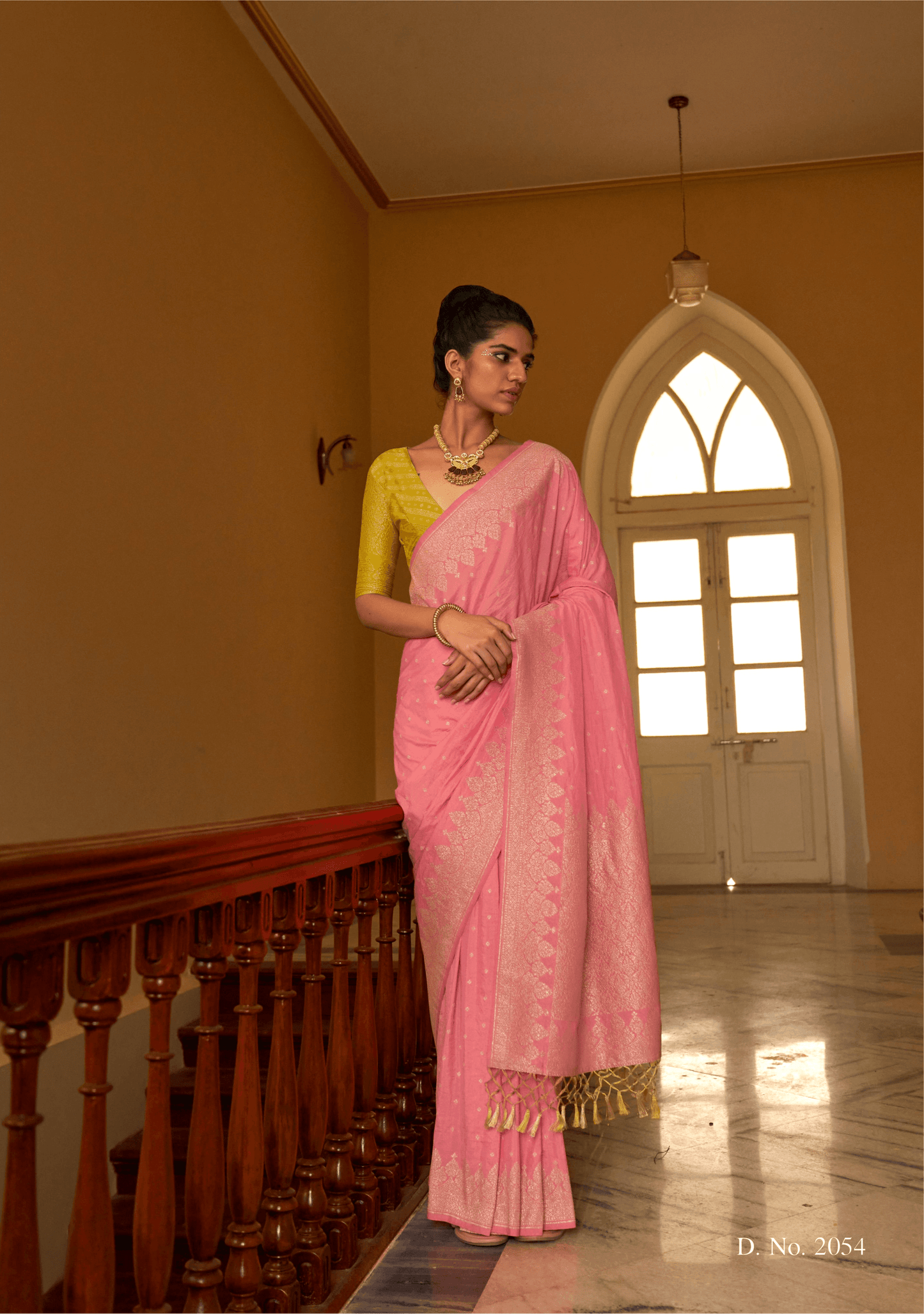 Dhiyona KM Women Pink Nylon Silk Saree-Timeless Elegance