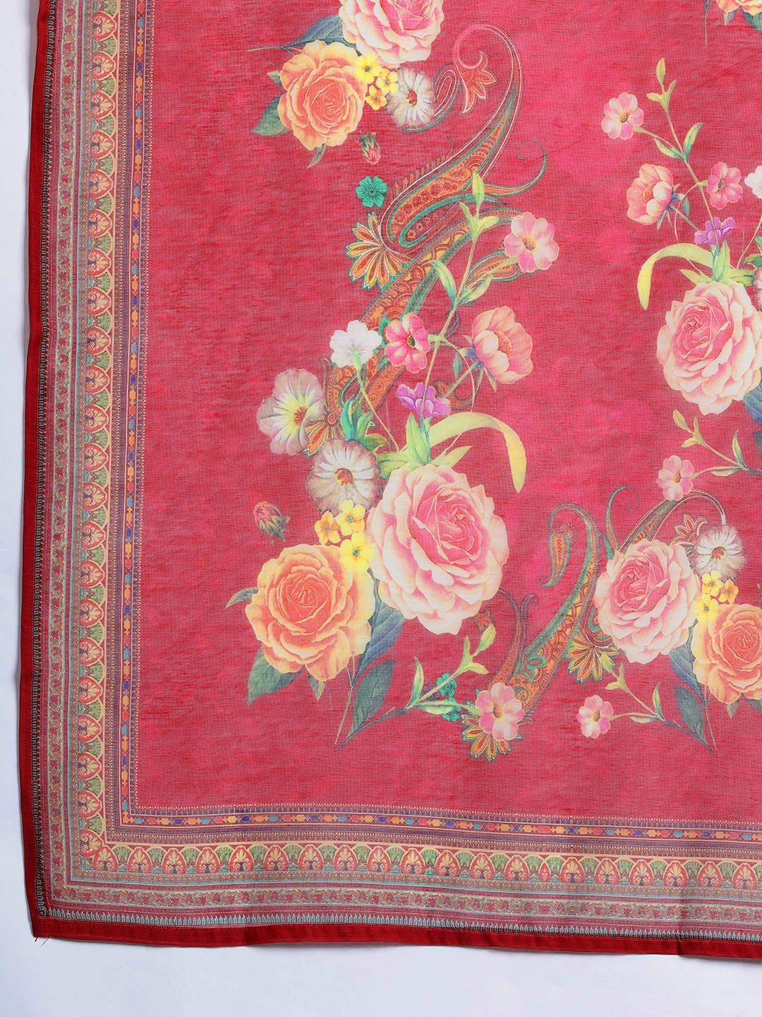 Ethnic Motifs Yoke Design Thread Work Kurta with Trousers & With Dupatta