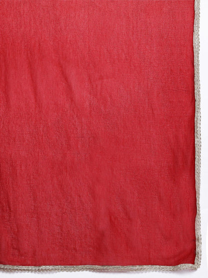 Ethnic Motifs Embroidered Kurta with Trousers & With Dupatta