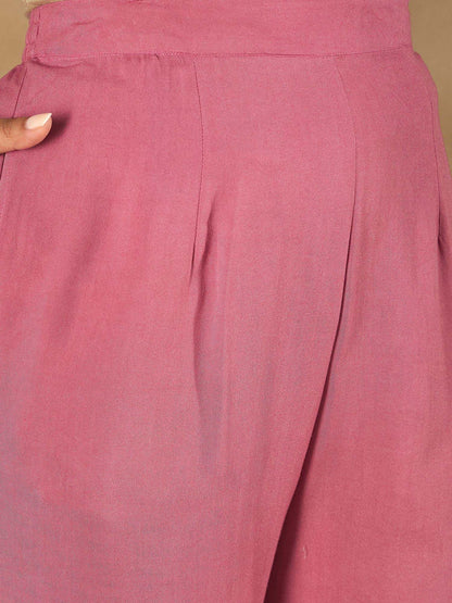 Dhiyona IE Floral Printed Sequinned Straight Kurta With Trousers And Dupatta