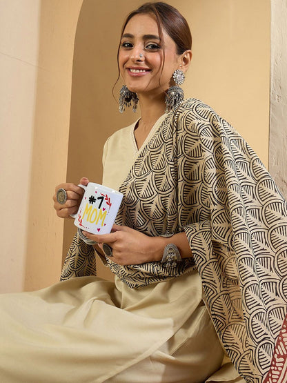 Women Regular Kurta with Trousers & With Dupatta