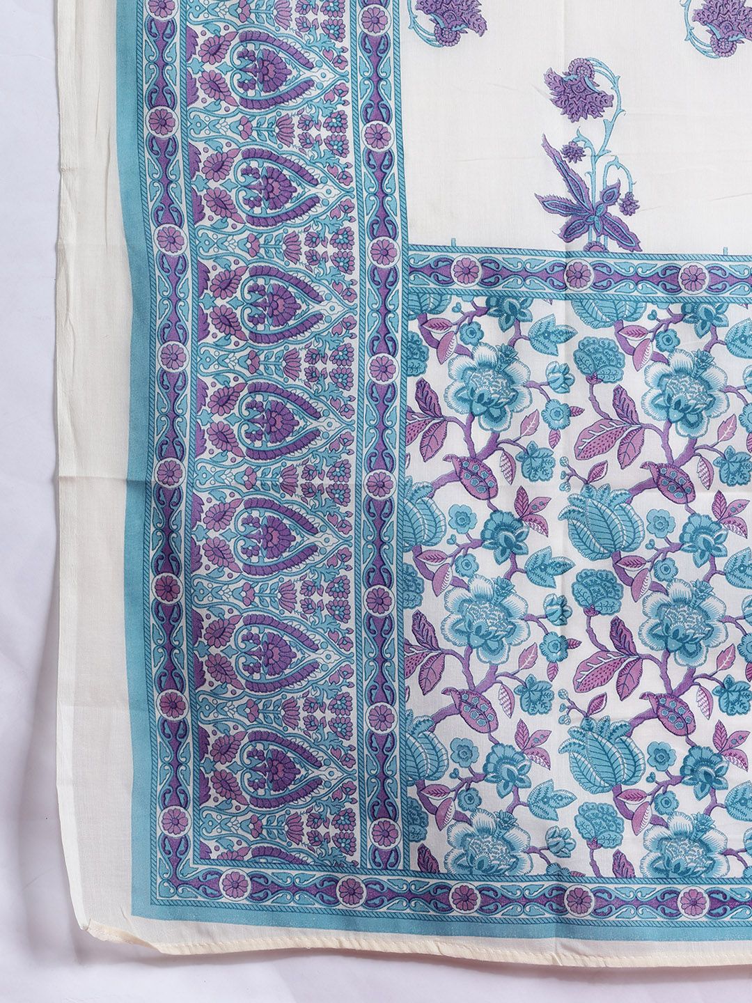 Dhiyona IE Floral Printed Pure Cotton Kurta with Trousers & With Dupatta