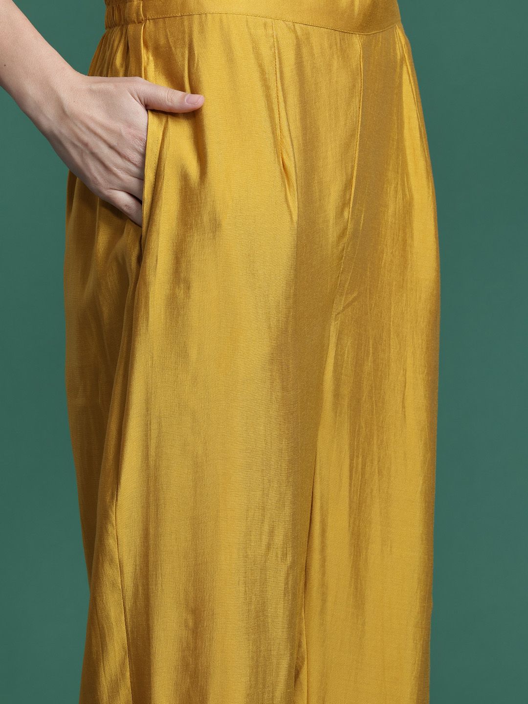 Floral Embroidered Thread Work Kurta with Trousers & With Dupatta