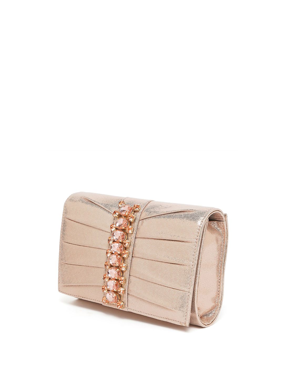 Dhiyona NR Rose Gold Embellished Embroidered Purse Clutch