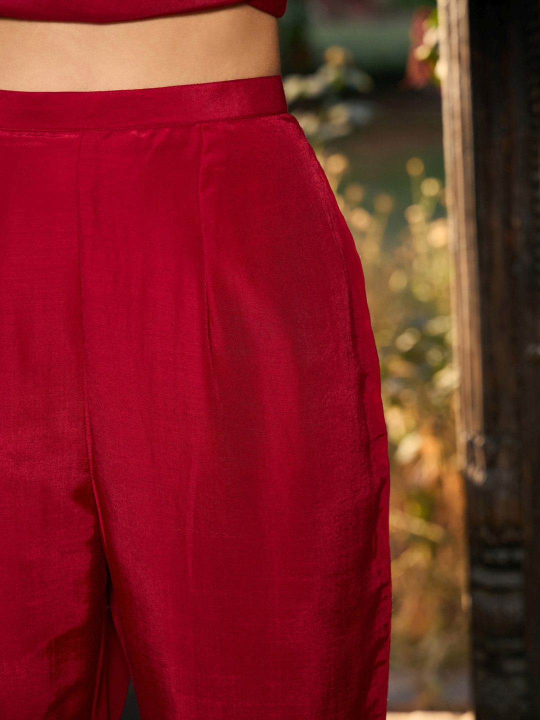 Ethnic Motifs Embroidered V-Neck Thread Work Kurta with Trousers & Dupatta