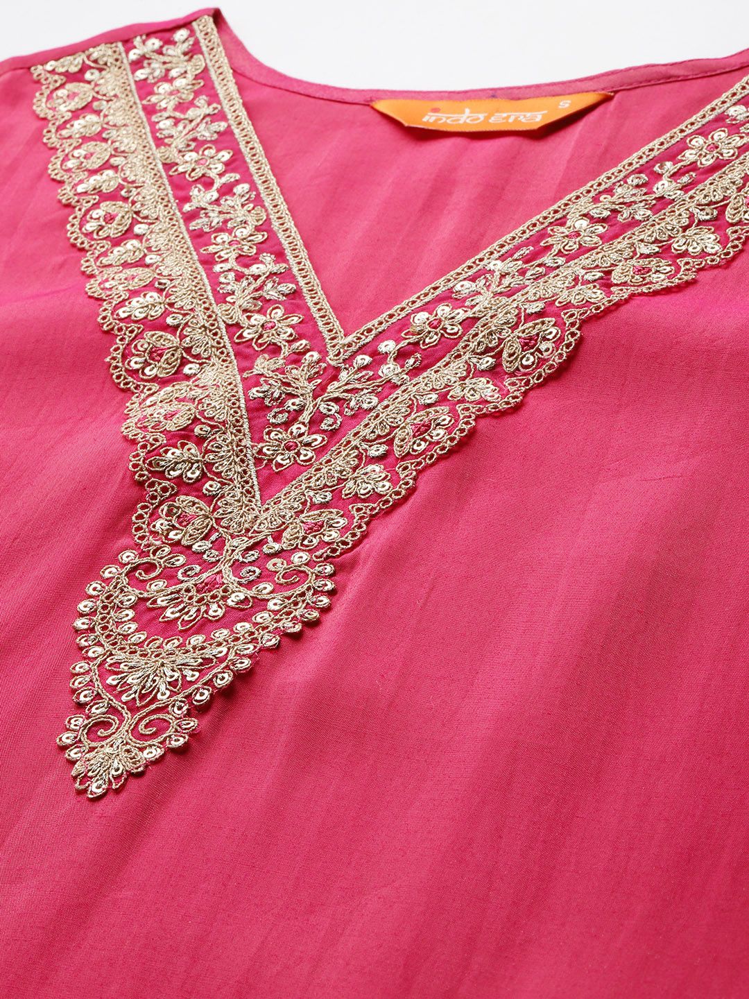 Ethnic Motifs Embroidered Regular Kurta with Trousers