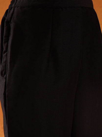 Women Embroidered Regular Thread Work Kurta with Trousers & With Dupatta