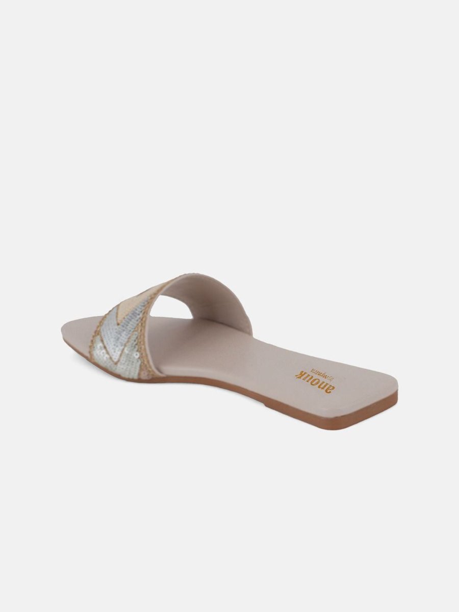 Dhiyona AK Embellished Open Toe Flats