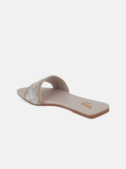 Dhiyona AK Embellished Open Toe Flats