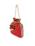 Dhiyona NR Red & Gold-Toned Embroidered Potli Clutch