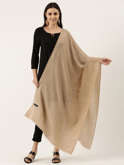 Dhiyona PA Women Beige Solid Shawl