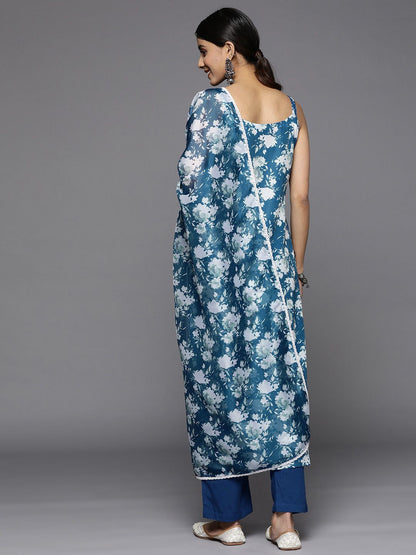 Dhiyona VA Women's Ethnic Motifs Printed Kurta With Trousers & With Dupatta