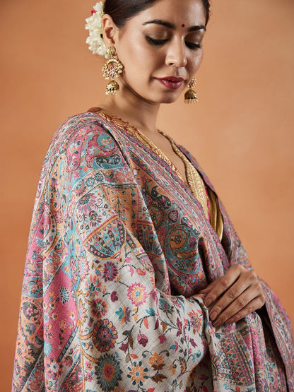 Dhiyona PA Chandrika Kaani Floral Woven Design Shawl
