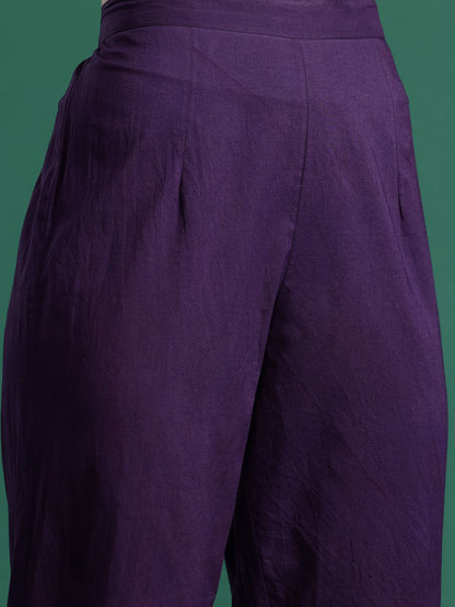 Floral Printed Pure Cotton Kurta with Trousers & Dupatta