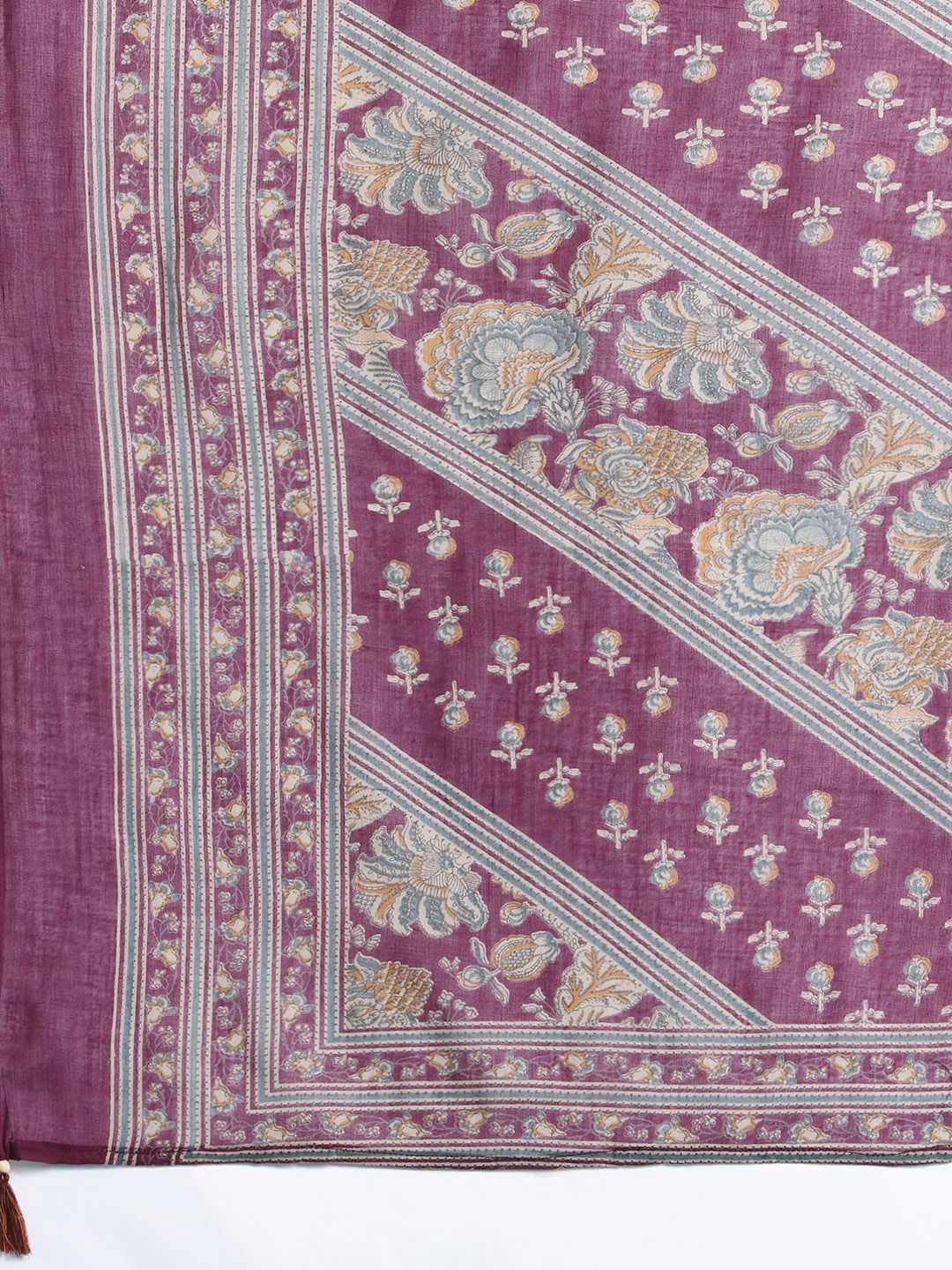 Dhiyona IE Floral Print Pure Cotton Kurta with Trousers & Dupatta