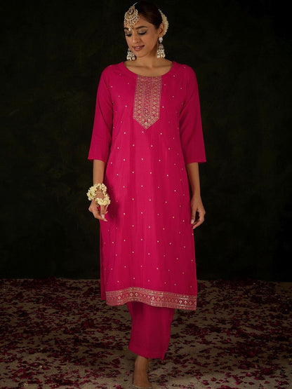 Women Ethnic Motifs Embroidered Regular Gotta Patti Kurta with Palazzos & With Dupatta