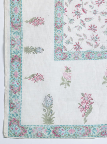 Dhiyona IE Floral Printed Panelled Kurta with Trousers & Dupatta