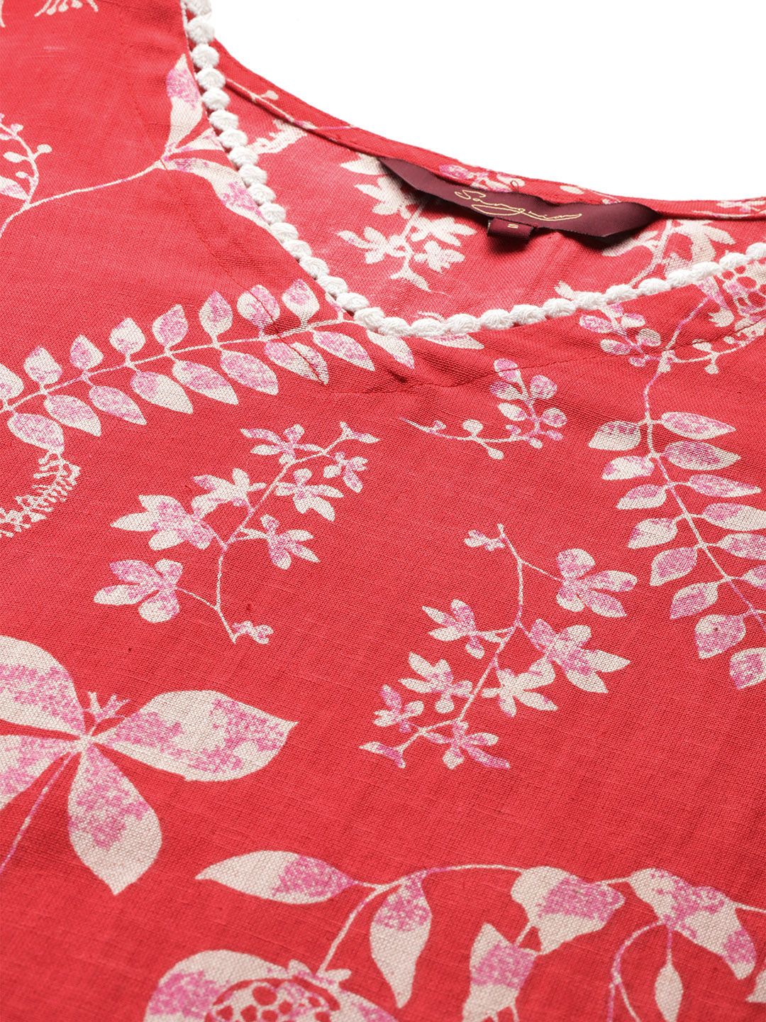 Dhiyona SN Women's Printed Pure Cotton Kurta with Trousers