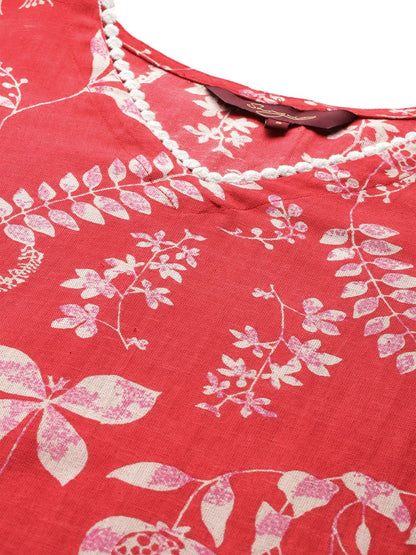 Dhiyona SN Women's Printed Pure Cotton Kurta with Trousers