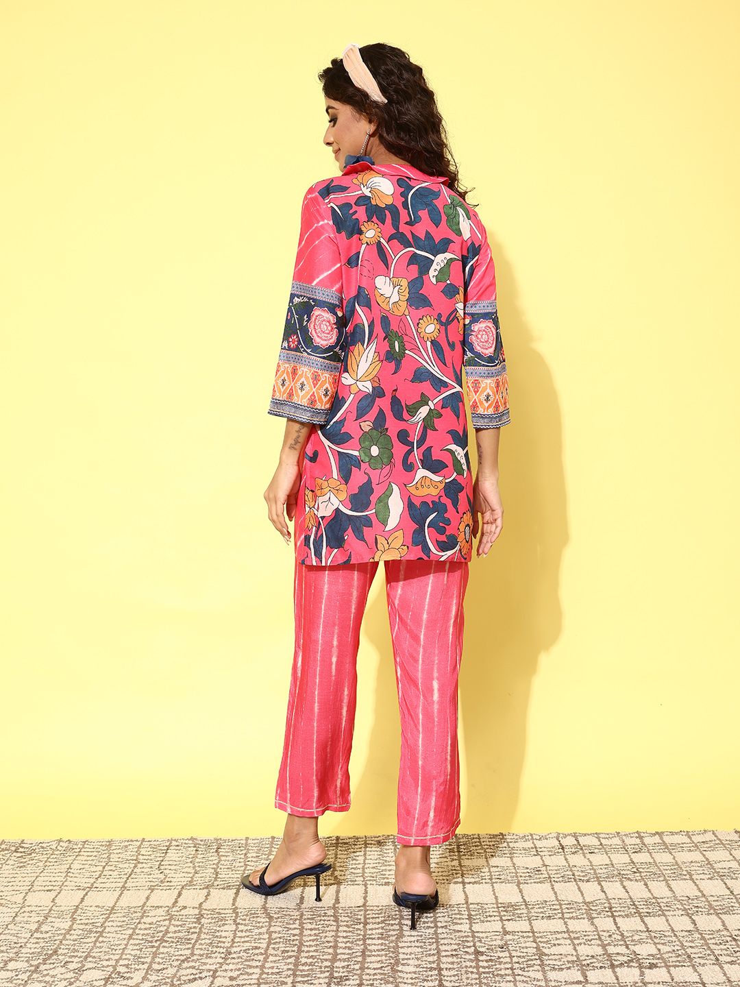 Dhiyona IE Women Printed Tunic with Trousers Co-Ords