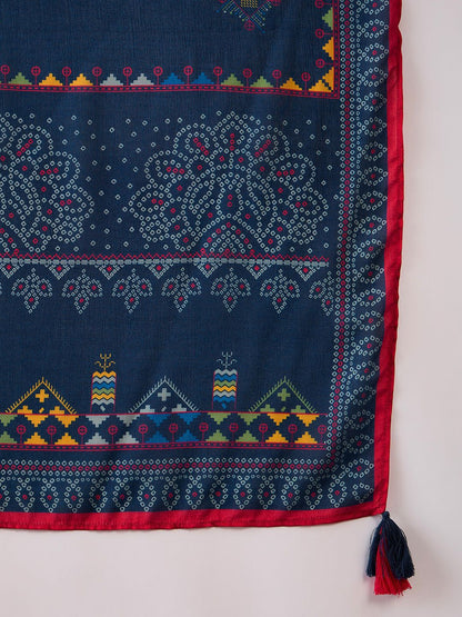 Dhiyona SN Women's Sequence Embroidered Straight Kurta & Trousers With Dupatta