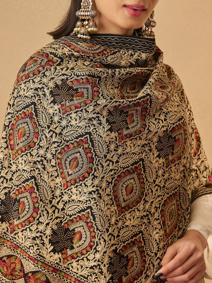 Dhiyona PA Paisley Embroidered Zari Shawl