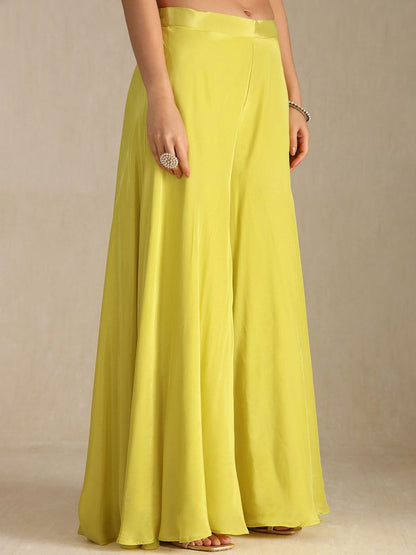 Dhiyona SO Women's Floral Embroidered Round Neck Sequinned Straight Tissue Kurti With Palazzos & Dupatta