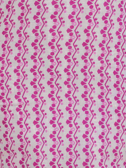 Women's Cotton Pink Straight Kurta