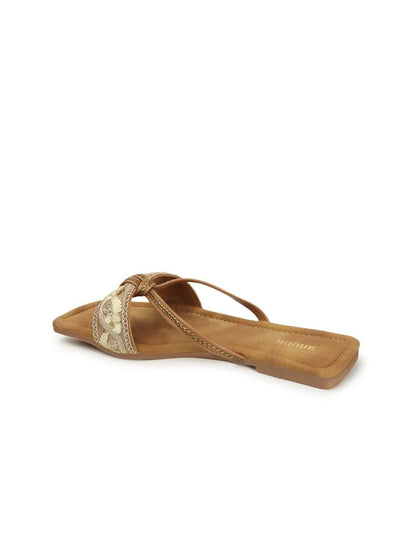 Dhiyona AK Women Embellished Open Toe Flats with Bows
