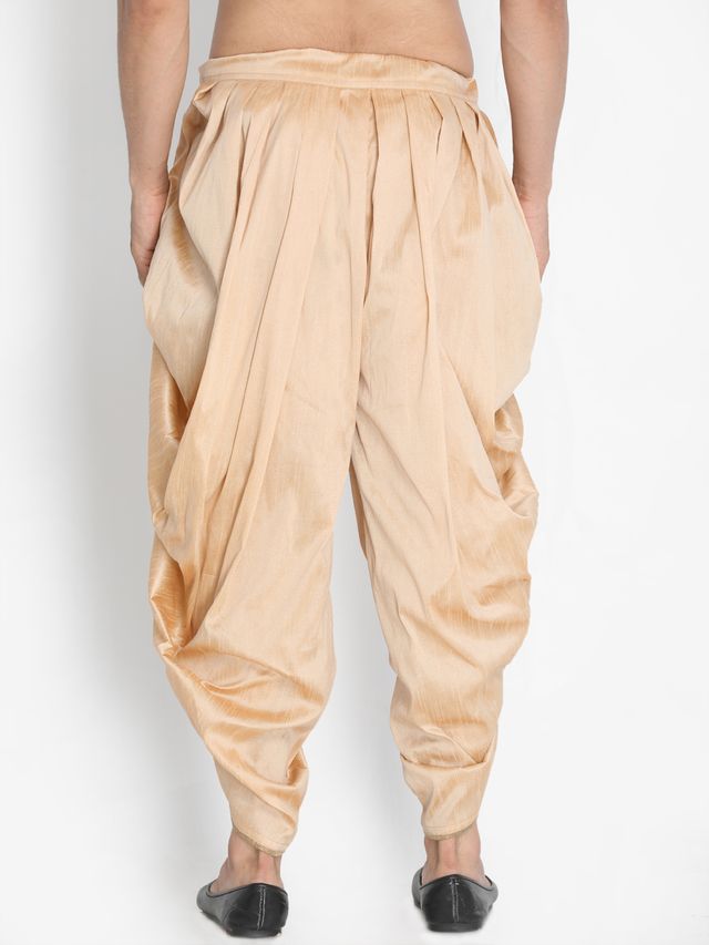 Men's Rose Gold Silk Blend  Dhoti