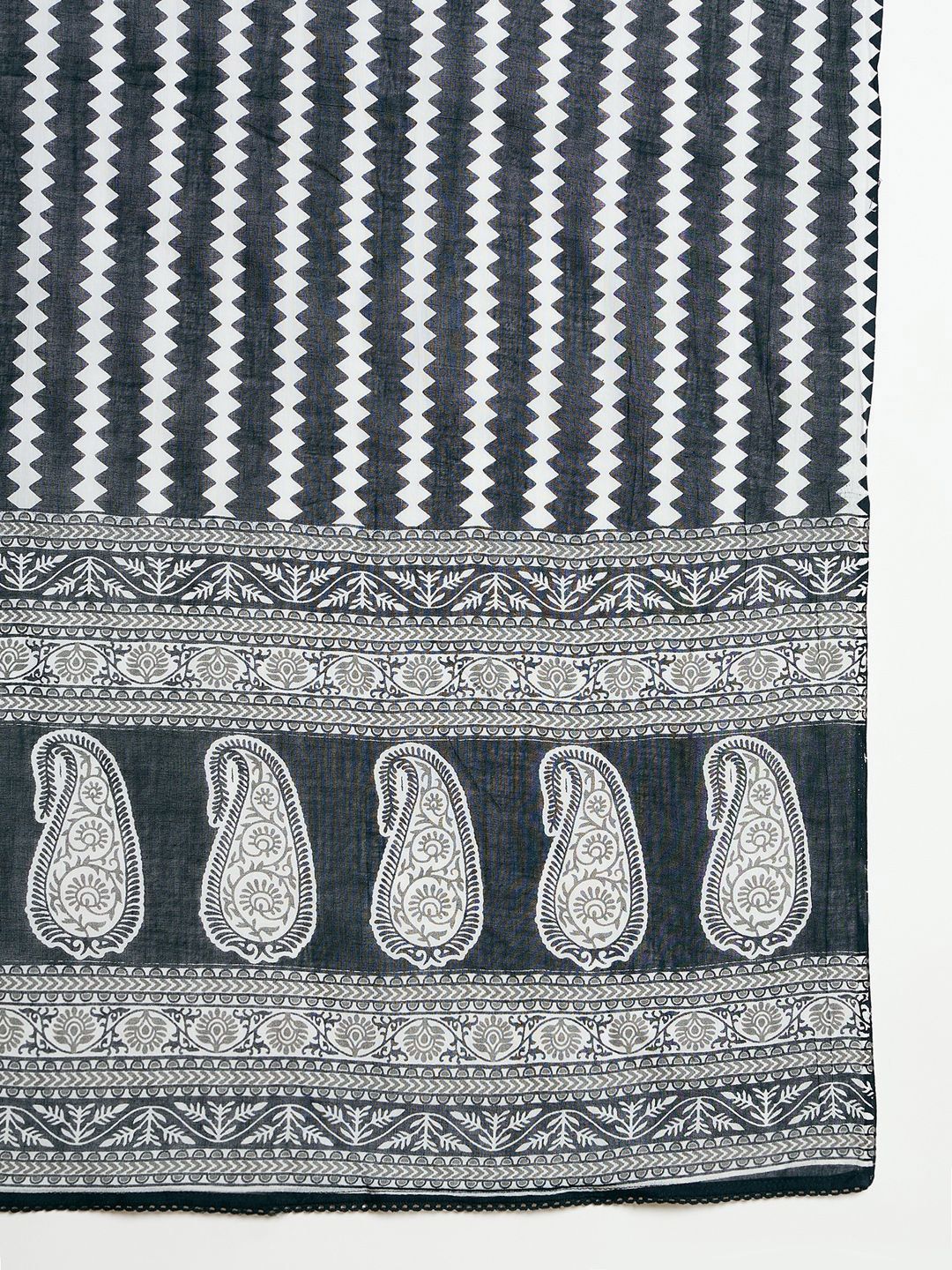 Dhiyona IE Women Ethnic Motifs Printed Thread Work Pure Cotton Kurta with Trousers & Dupatta