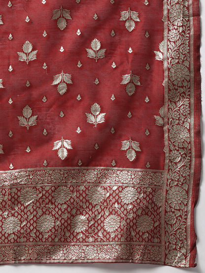 Dhiyona RV Women's Beige Art Silk  Heavy Embroidered Kurta Set With Dupatta
