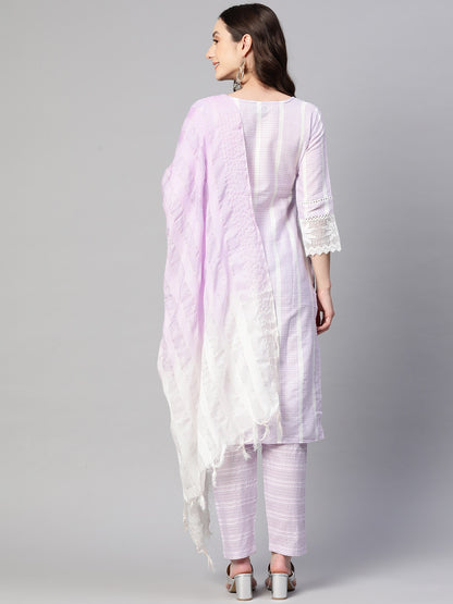 Dhiyona RV Women's south cotton  Kurta Set With Dupatta