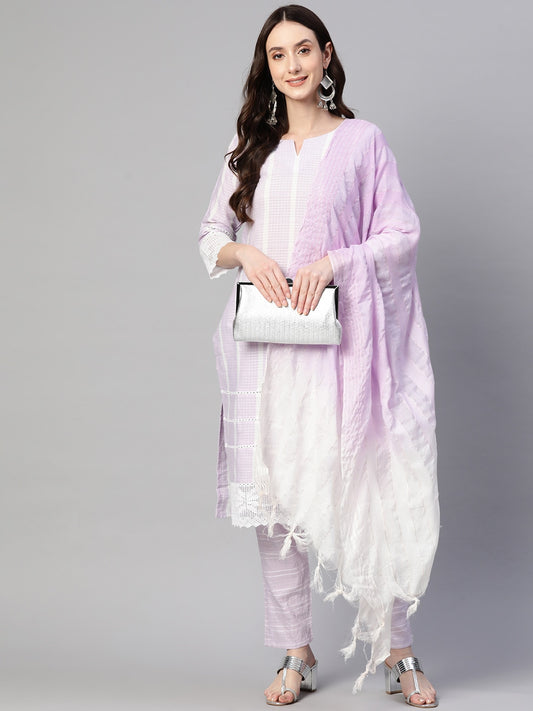 Dhiyona RV Women's south cotton  Kurta Set With Dupatta
