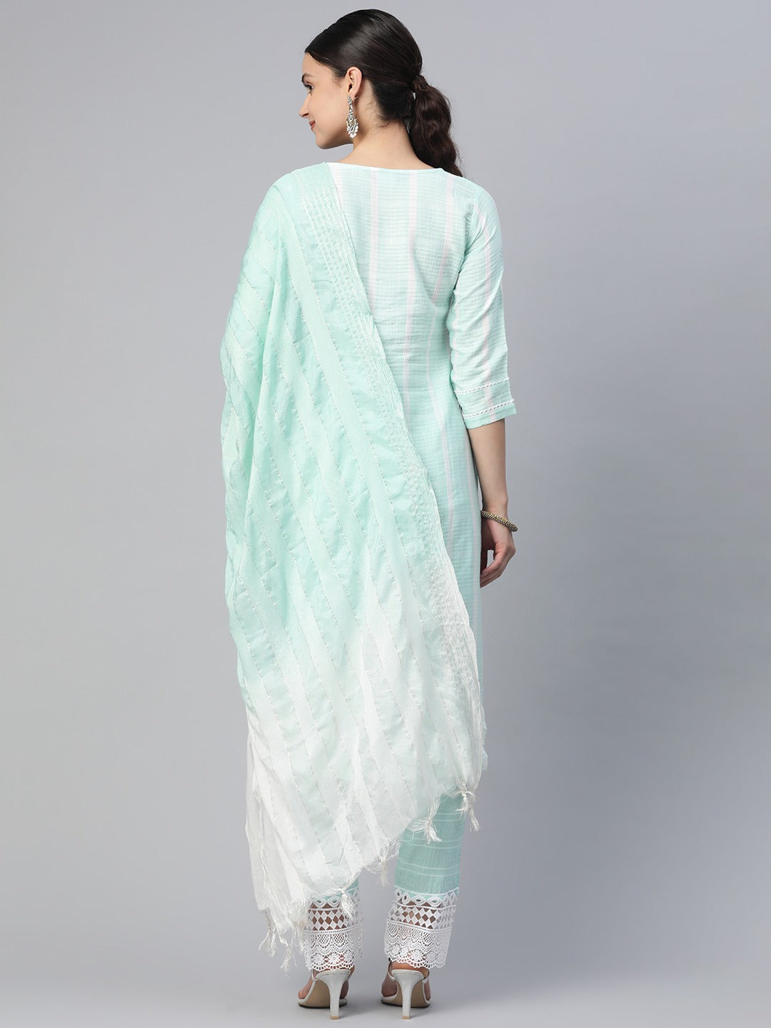 Dhiyona RV Women's south cotton  Kurta Set With Dupatta