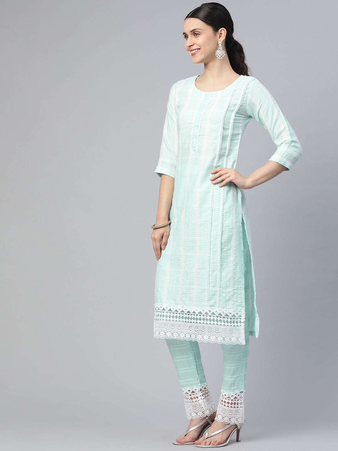Dhiyona RV Women's south cotton  Kurta Set With Dupatta